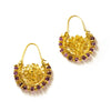 Lace Hoop Earrings : Amethyst